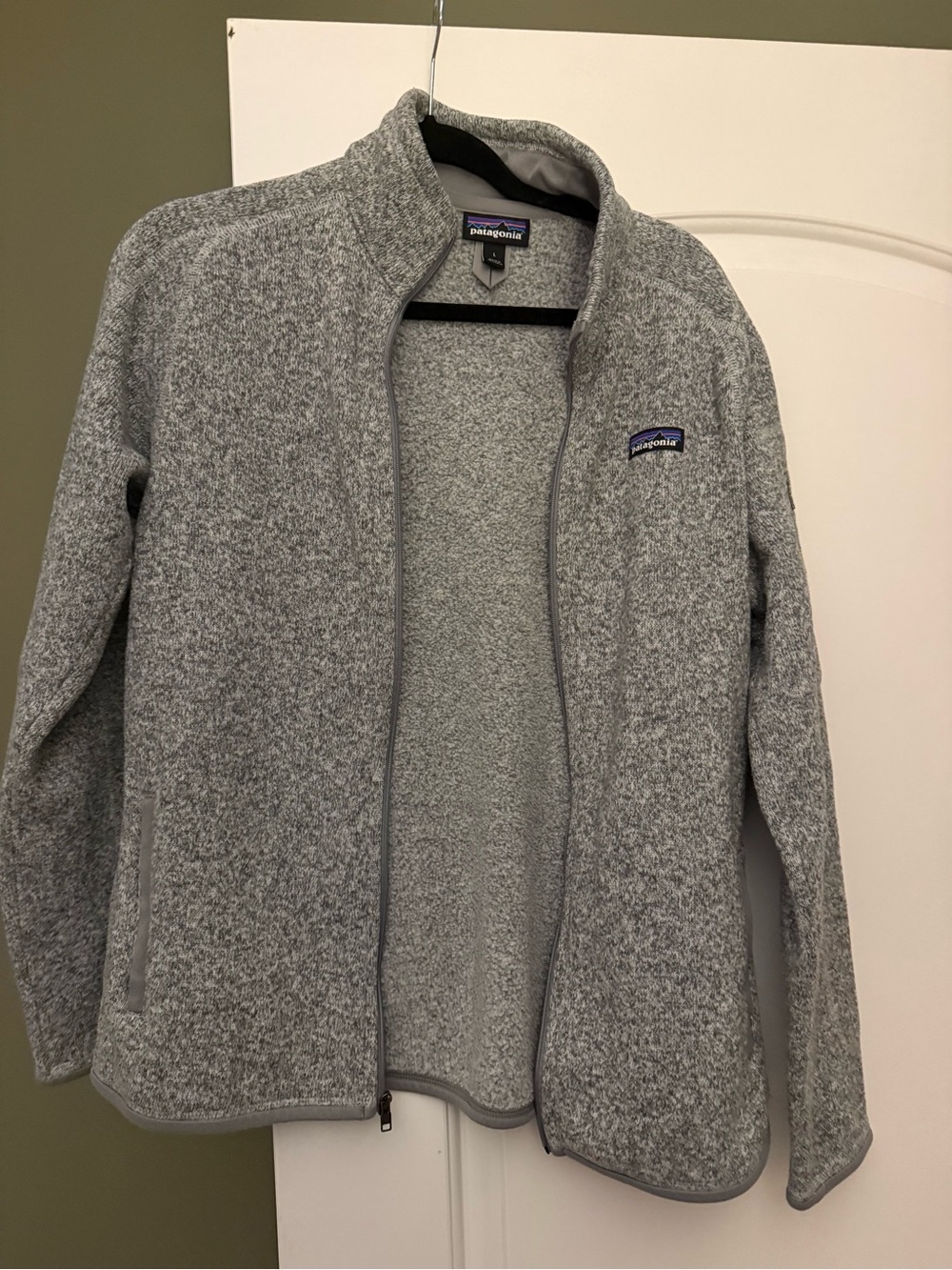 Patagonia Women's Gray Full-Zip Fleece Jacket size Large